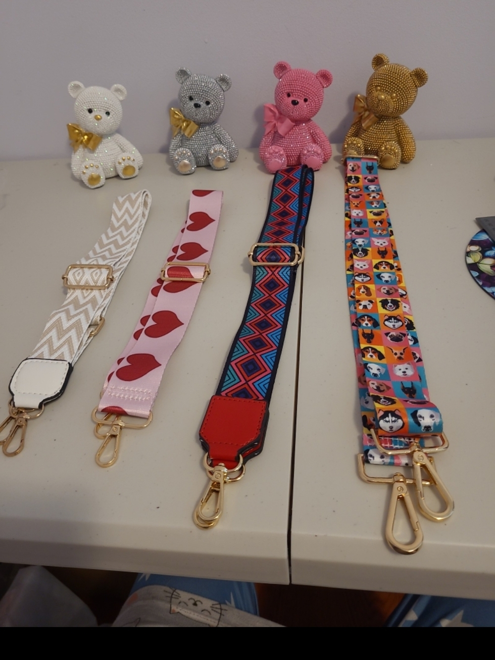 Adjustable Set Of 4 Guitar Purse Straps